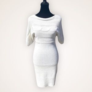 💚Derek Heart Knitted White Dress